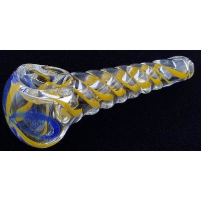 GLASS PIPE ASSORTED COLOR TWISTED PEANUT HP02 10CT